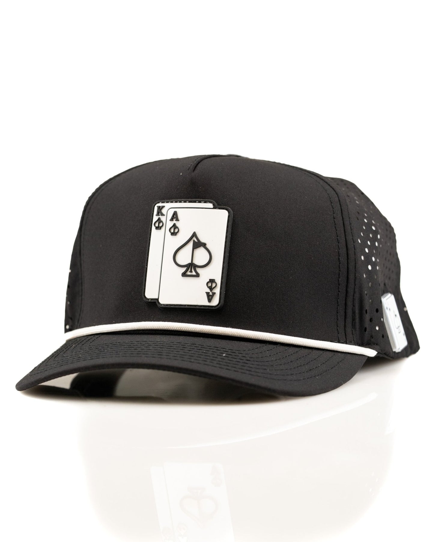 Ace/King Black - Perforated Rope Hat - Stroke & Distance