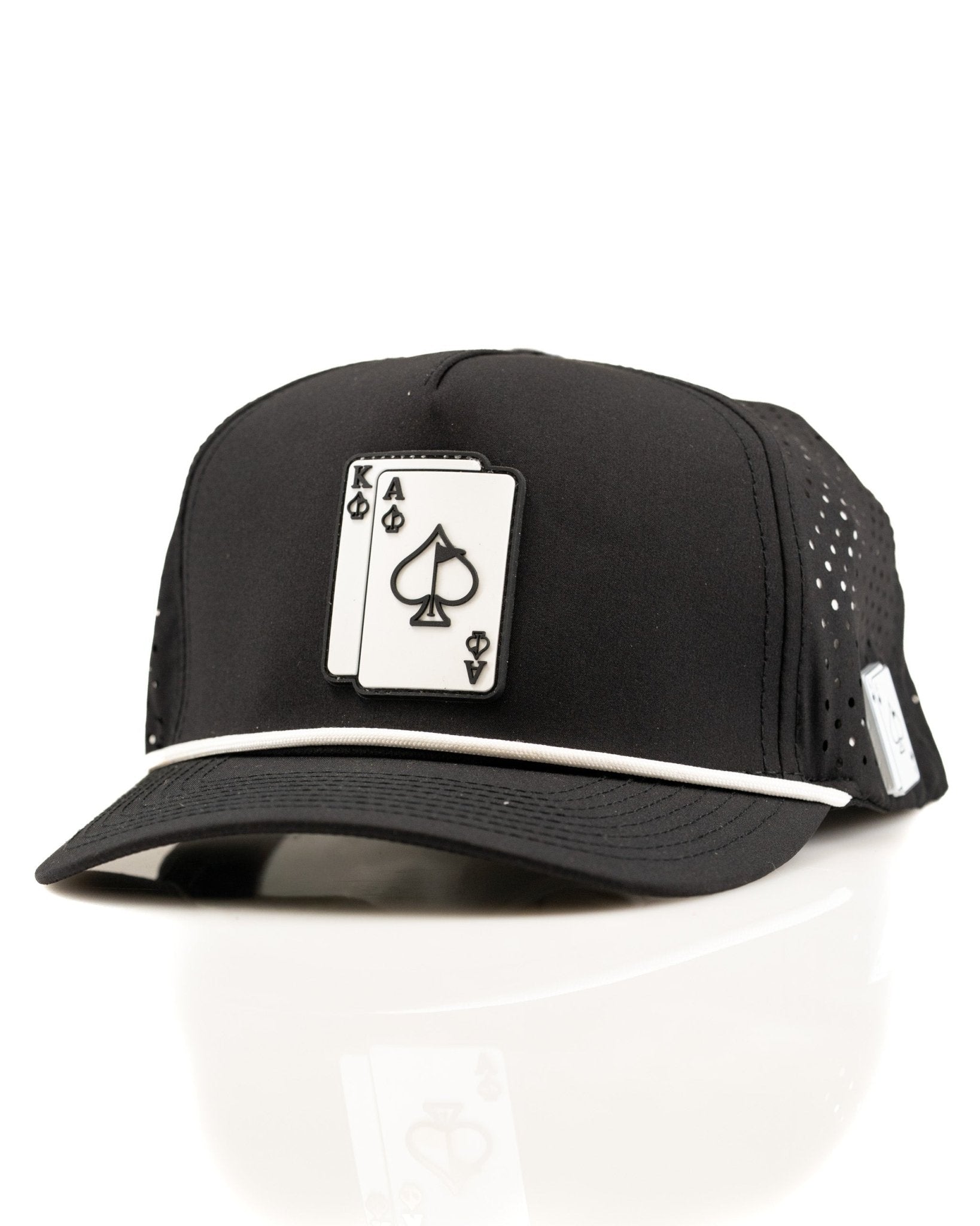 Ace/King Black - Perforated Rope Hat - Stroke & Distance