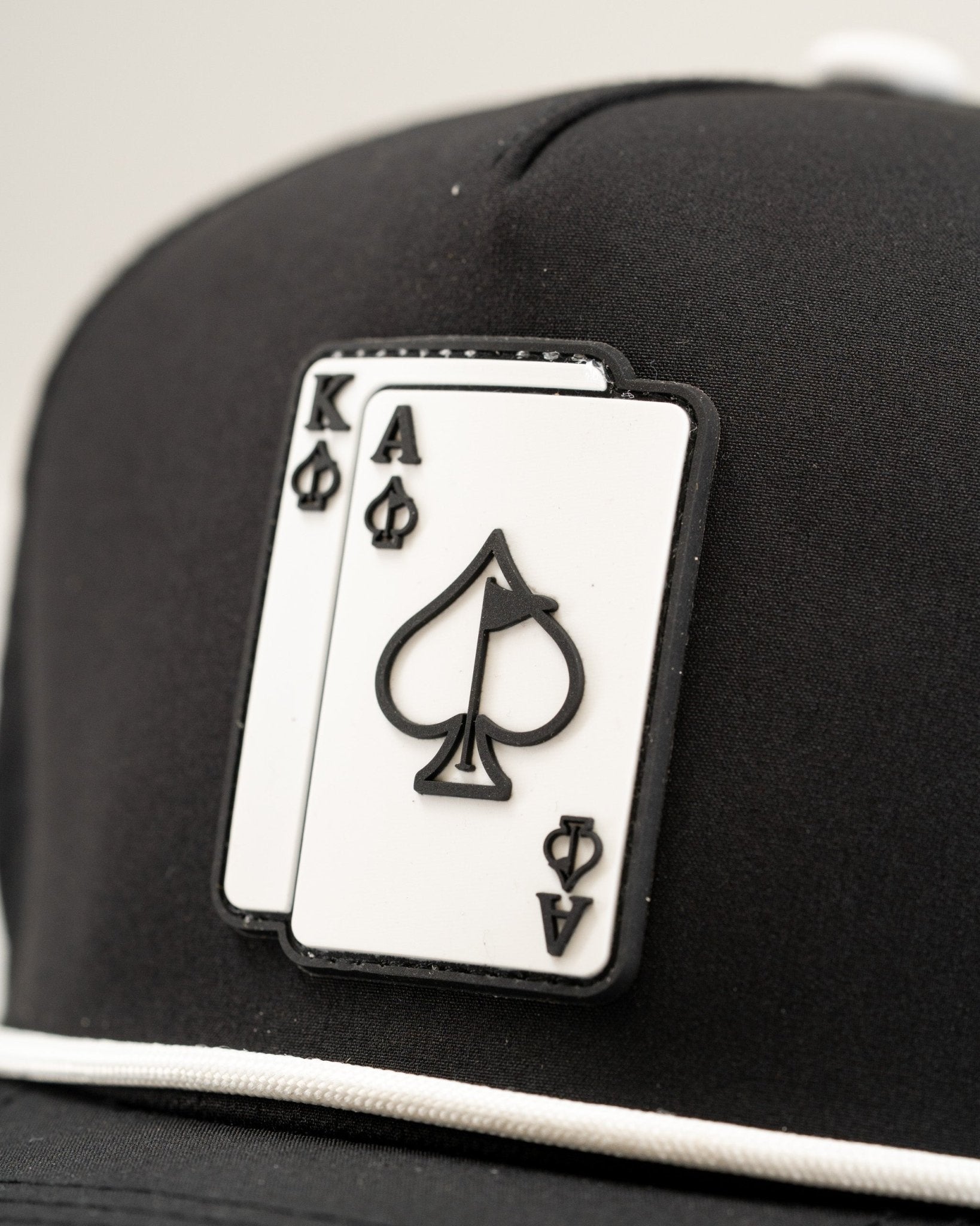Ace/King Black - Perforated Rope Hat - Stroke & Distance