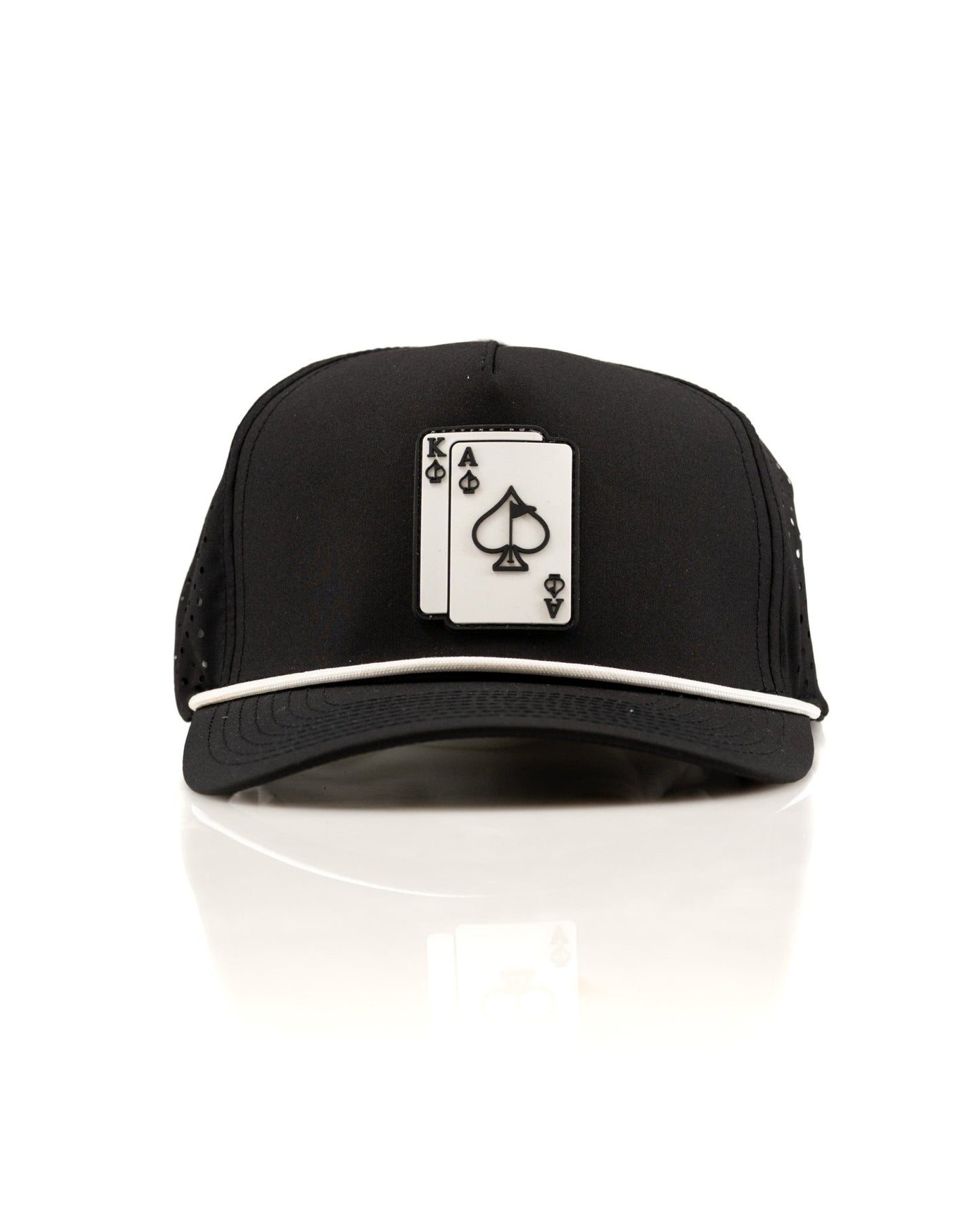 Ace/King Black - Perforated Rope Hat - Stroke & Distance