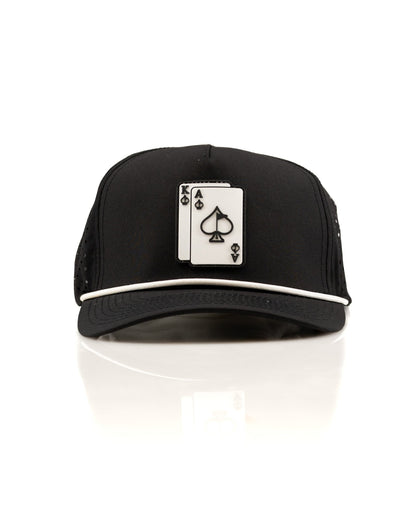 Ace/King Black - Perforated Rope Hat - Stroke & Distance