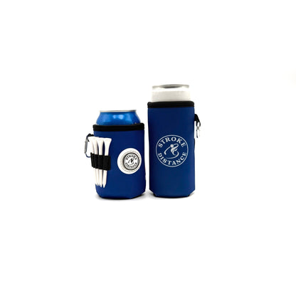Beverage Caddie 3 - in - 1 Golf Insulator, Removeable Ball Marker, Bag Clip & Tees Combo - Stroke & Distance