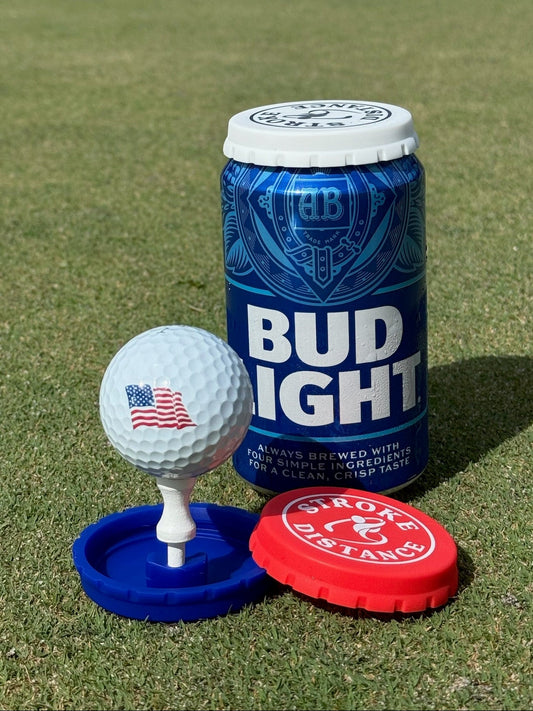 Can Cap Tee 3 Pack: Ultimate Beverage Protection & Golf Tee in One - Stroke & Distance