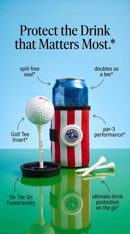 Can Cap Tee 3 Pack: Ultimate Beverage Protection & Golf Tee in One - Stroke & Distance