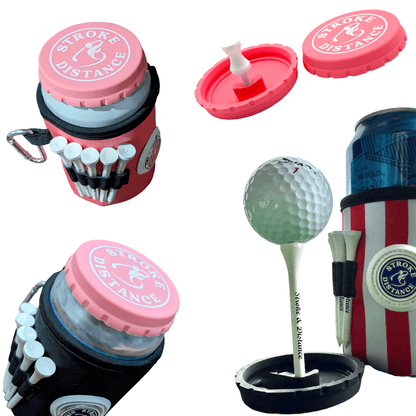 Can Cap Tee 3 Pack: Ultimate Beverage Protection & Golf Tee in One - Stroke & Distance