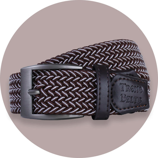 Dark Oak Premium Stretch Belt - Stroke & Distance