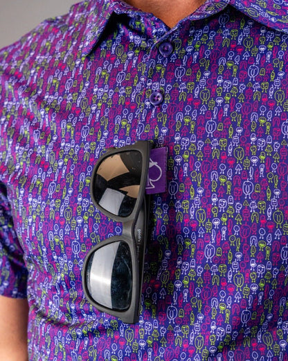 Doodle Guy Purple - Stroke & Distance
