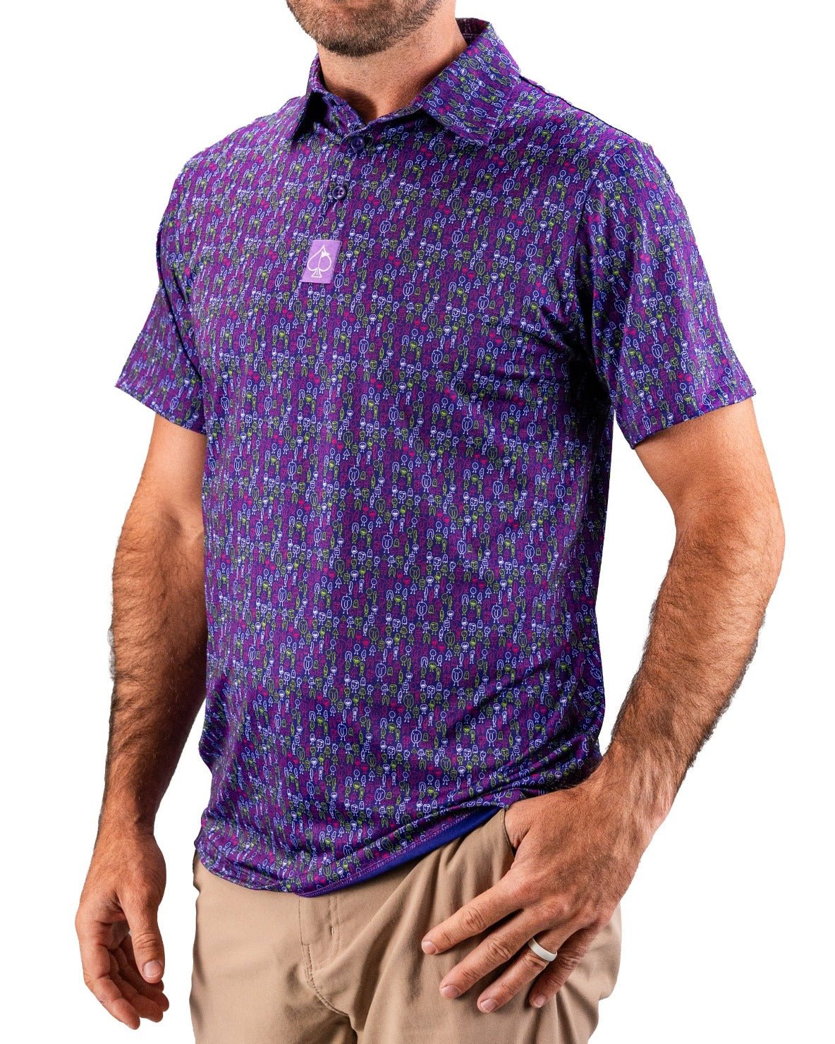Doodle Guy Purple - Stroke & Distance