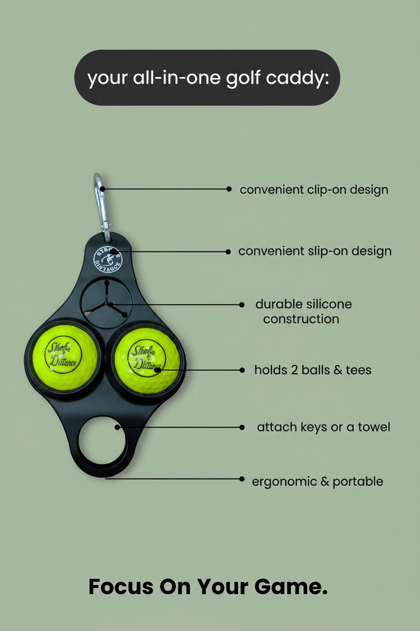 Fairway Caddie: Golf Organizer - Keep Your Gear Handy on the Course - Stroke & Distance