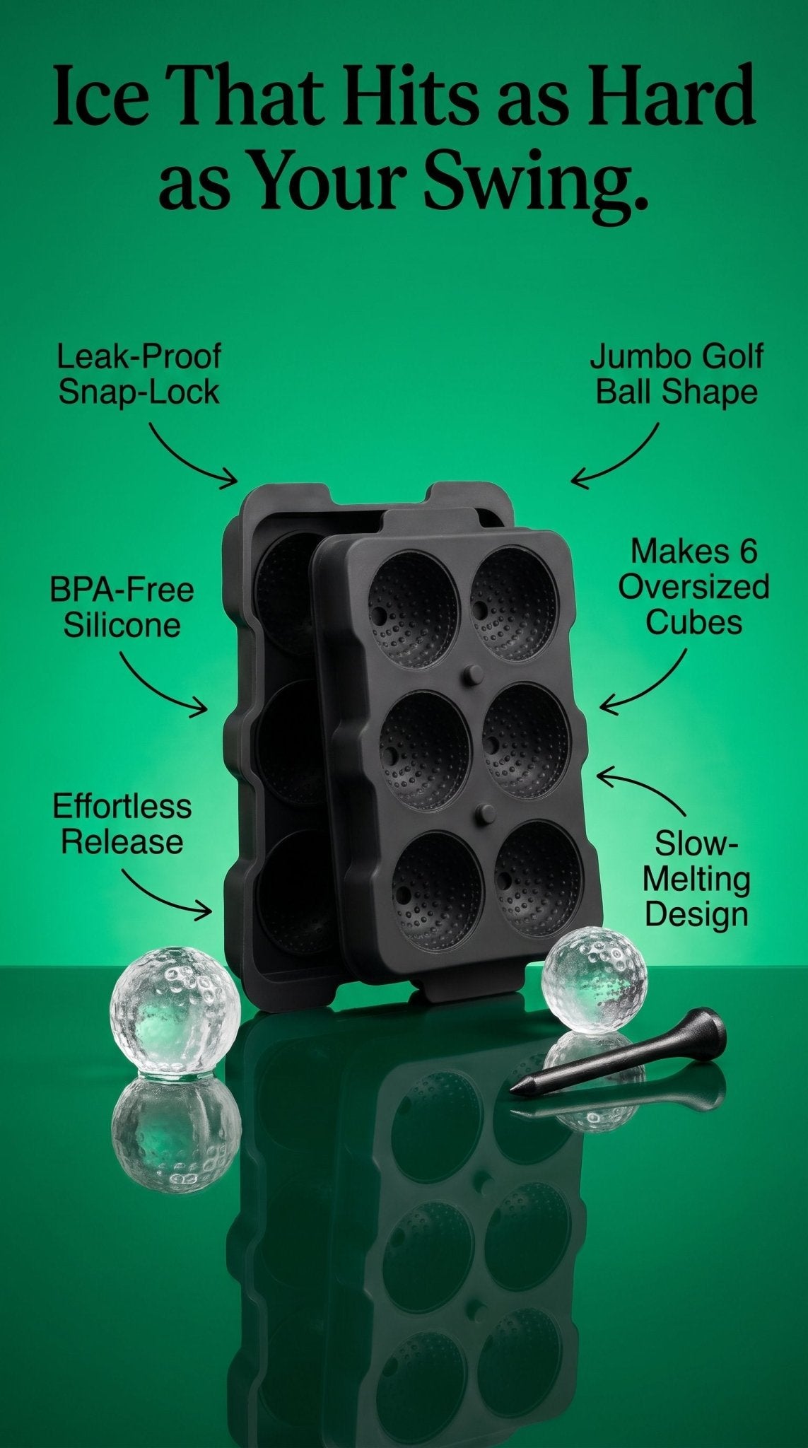 Golf Ball Ice Tray - Fore the Coolest Drinks - Stroke & Distance