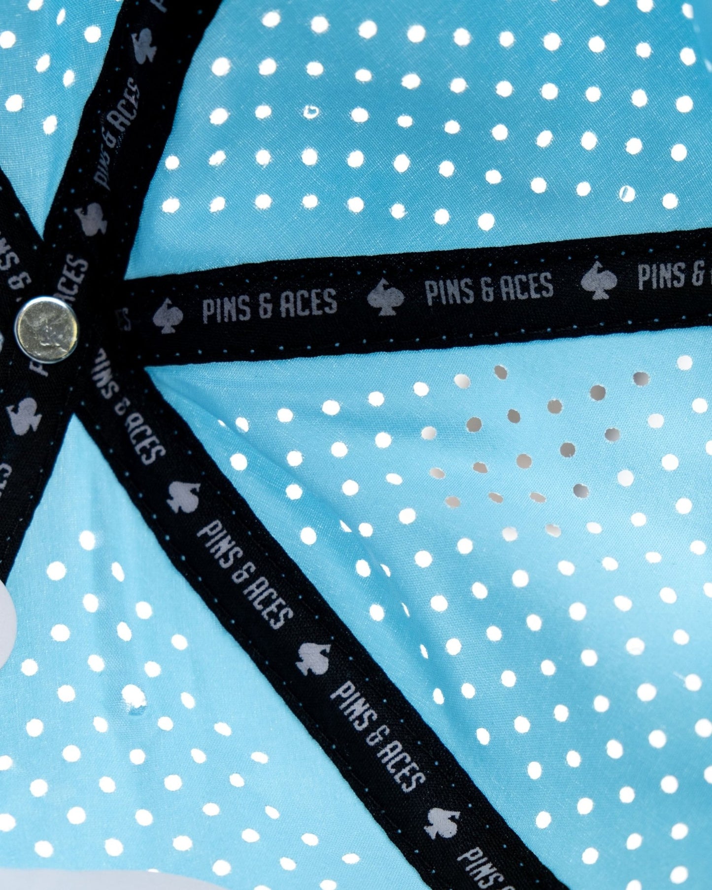 Middle Finger Baby Blue - Perforated Rope Hat - Stroke & Distance