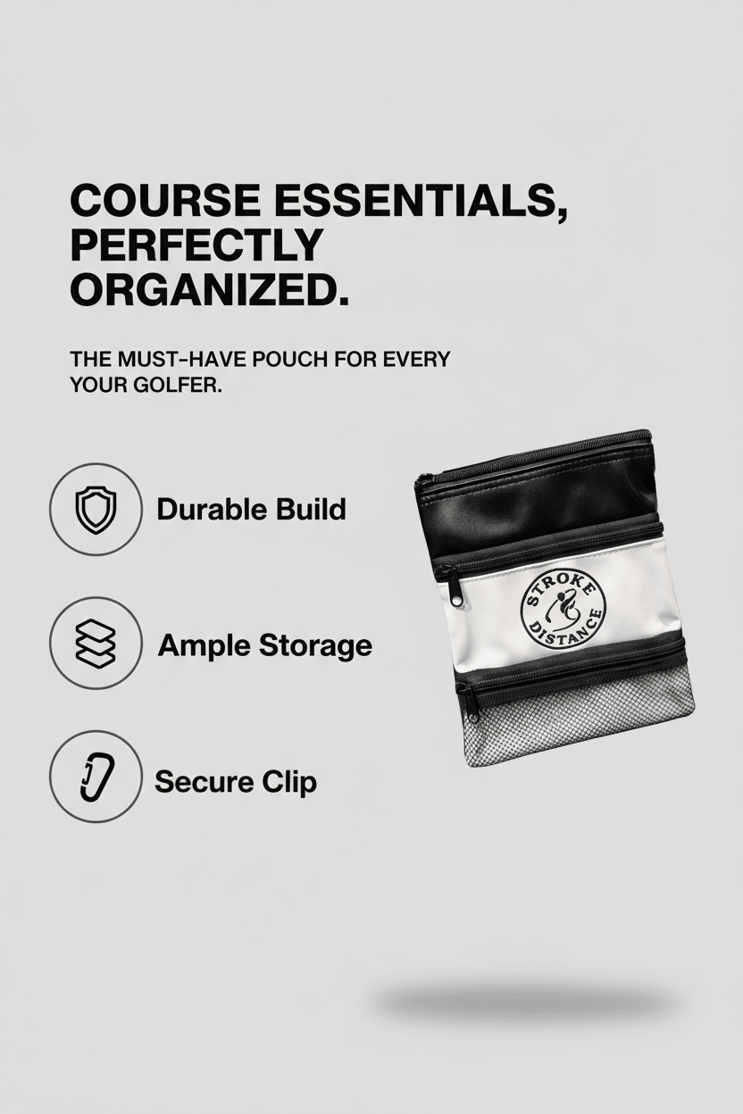 S&D Golf Pouch On - the - Go Solution for Your Golfing Essentials - Stroke & Distance