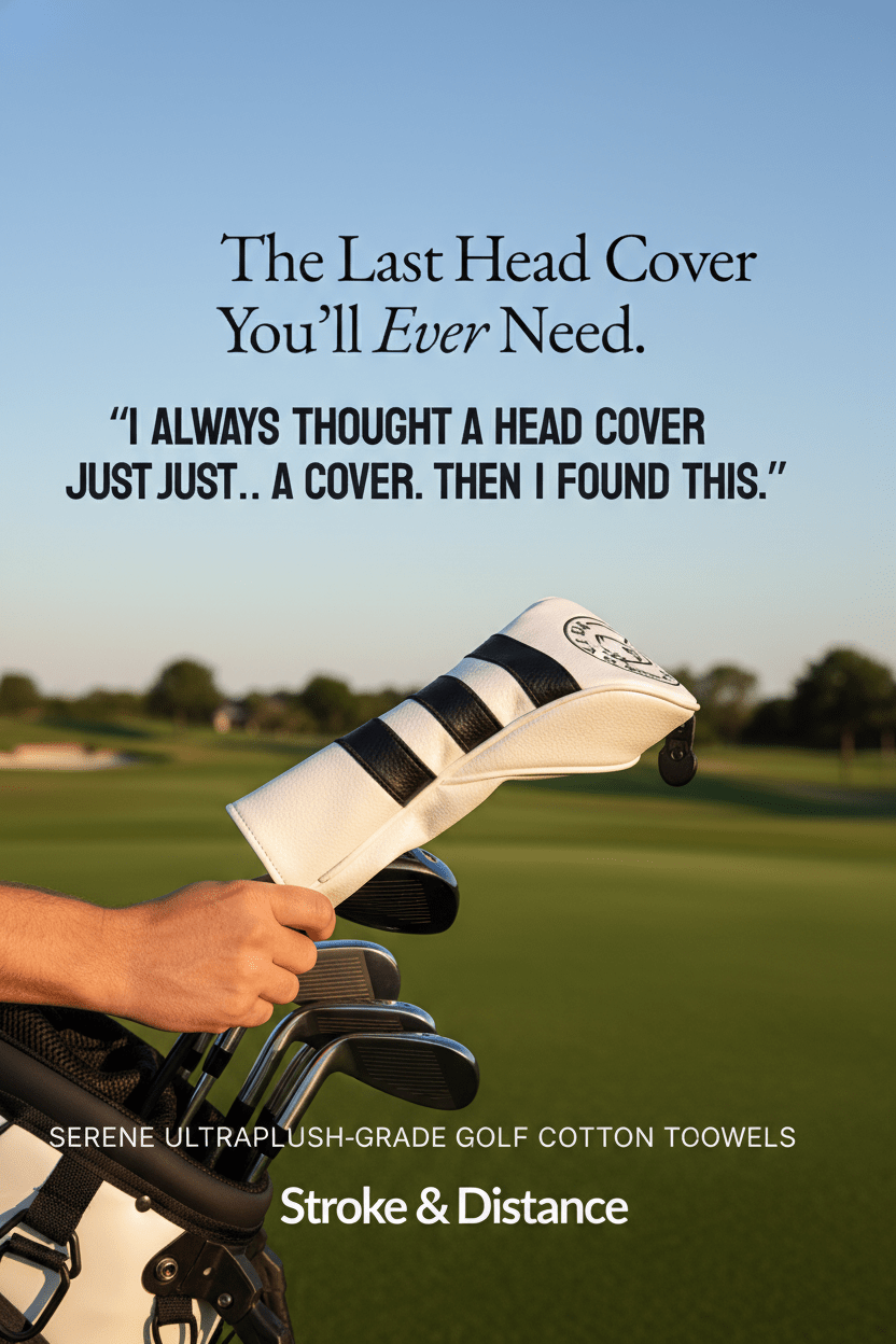 Stroke & Distance Golf Head Cover: Premium Protection, Stylish Design, Perfect Fit! - Stroke & Distance