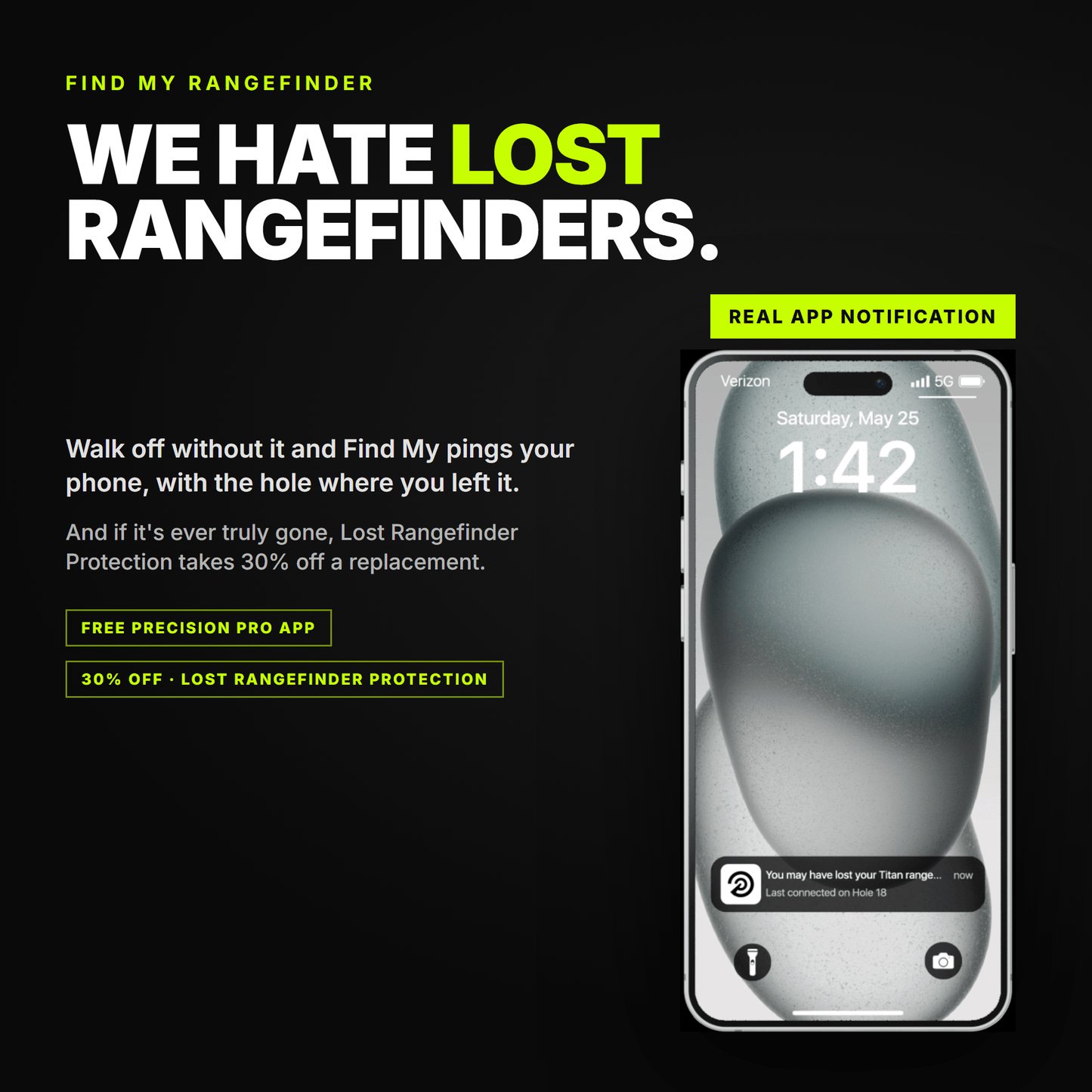 Titan Elite Rangefinder - Stroke & Distance