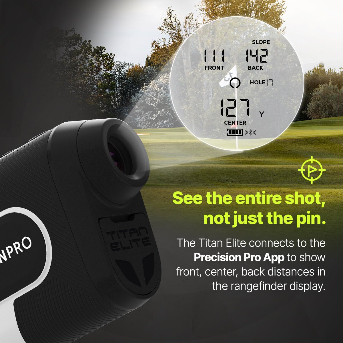 Titan Elite Rangefinder + DUO Speaker Bundle - Stroke & Distance