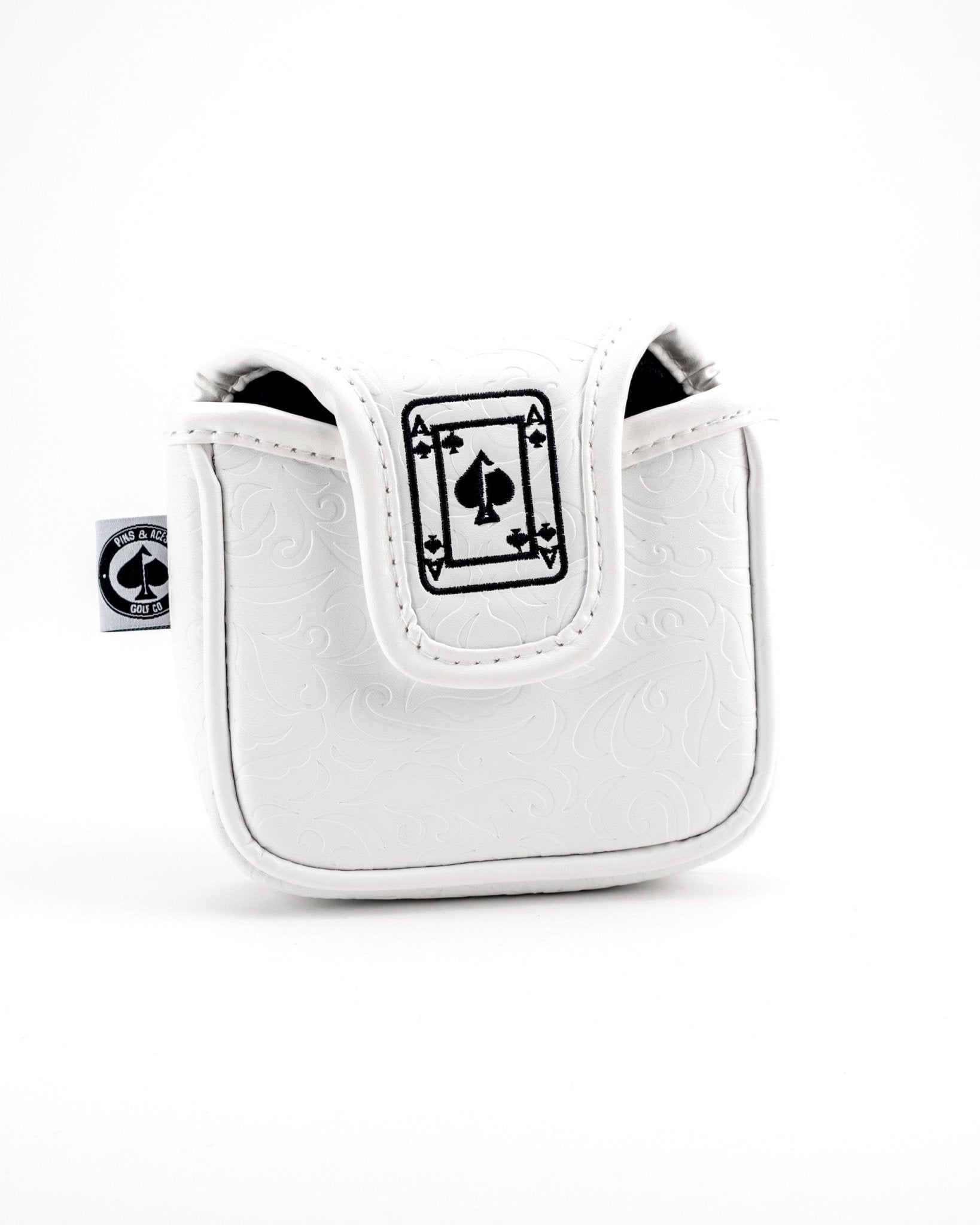 White Out Ace of Spades - Mallet Putter Cover - Stroke & Distance