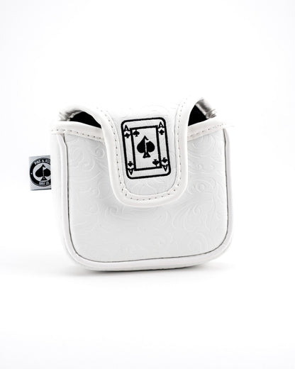 White Out Ace of Spades - Mallet Putter Cover - Stroke & Distance
