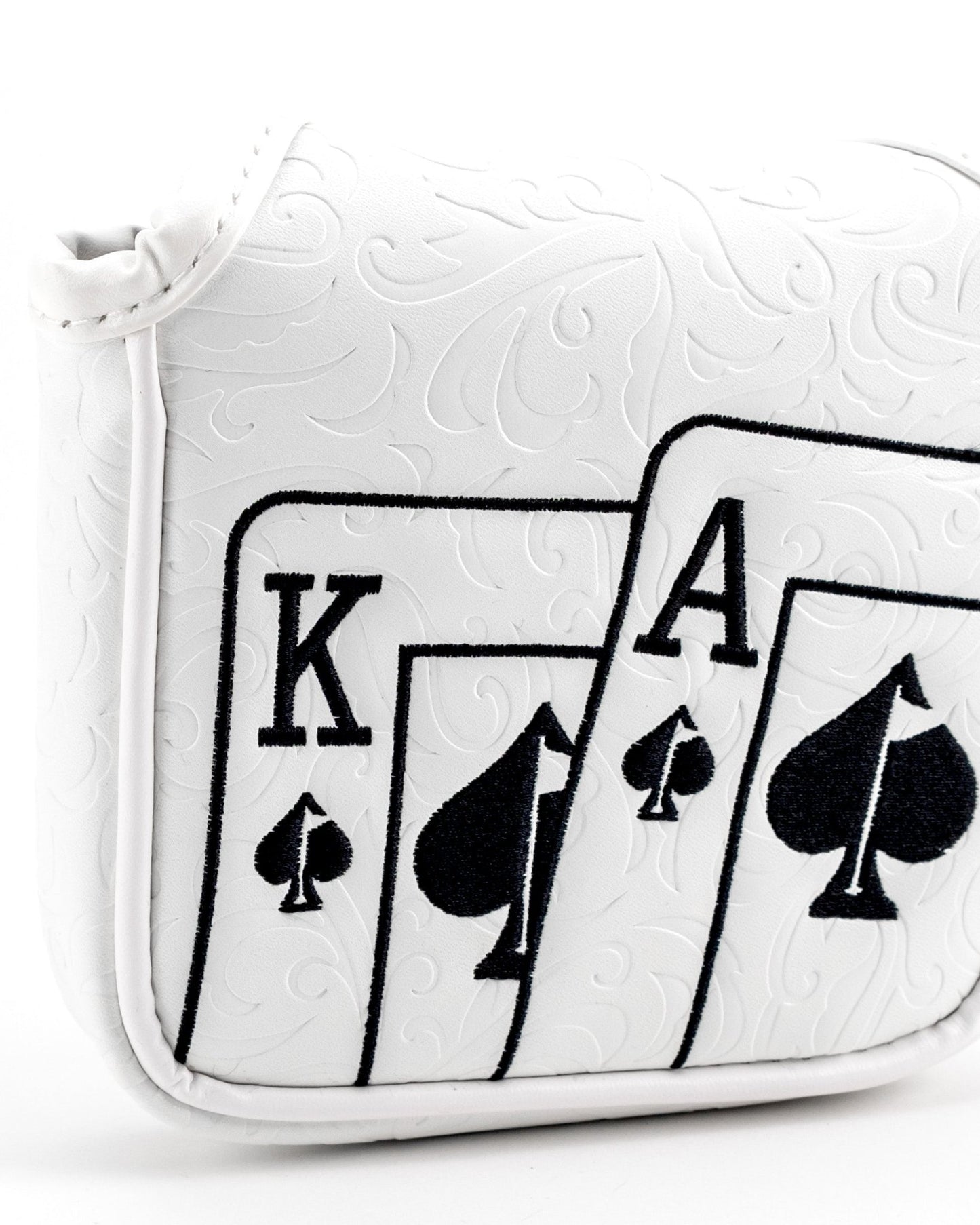 White Out Ace of Spades - Mallet Putter Cover - Stroke & Distance