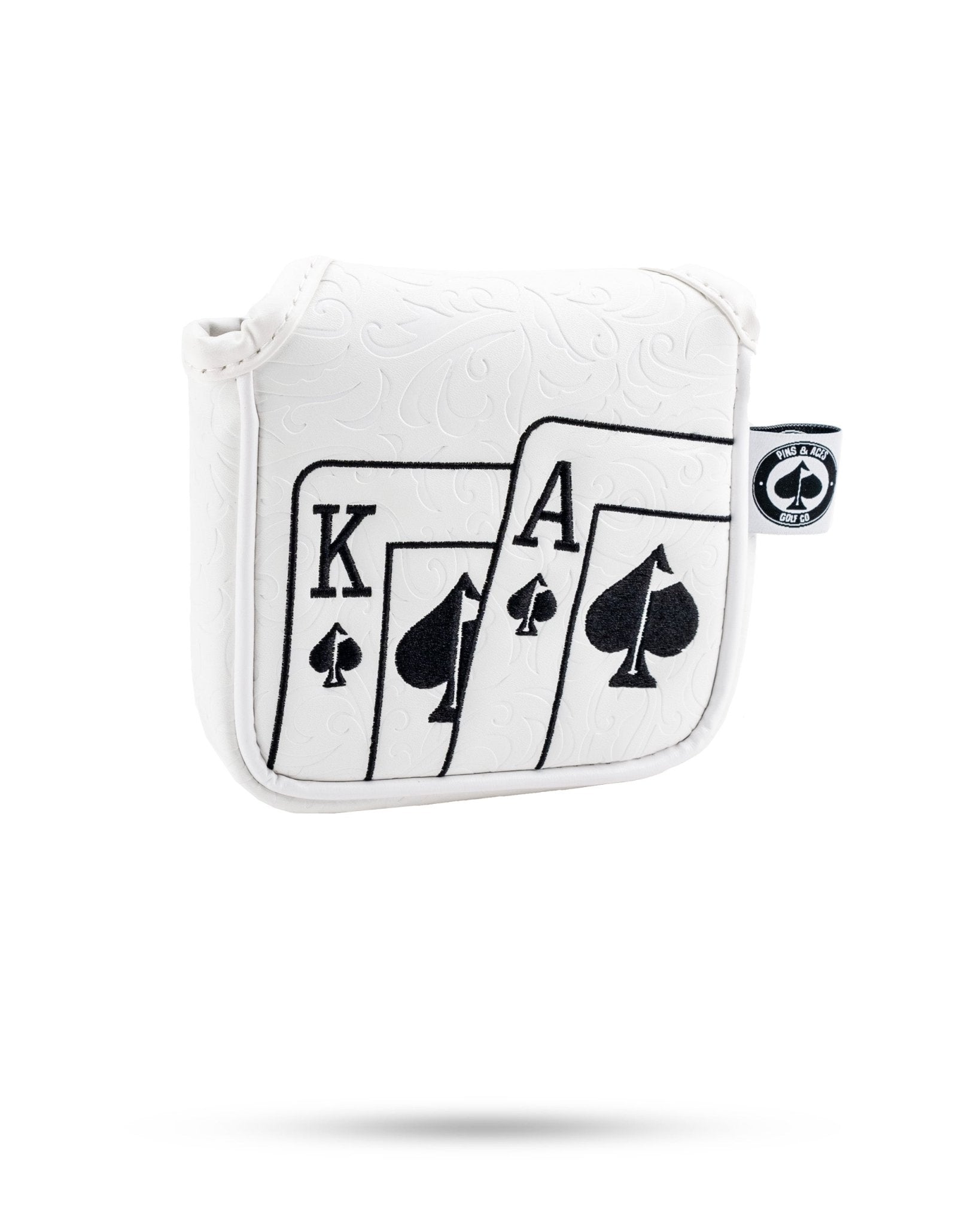 White Out Ace of Spades - Mallet Putter Cover - Stroke & Distance